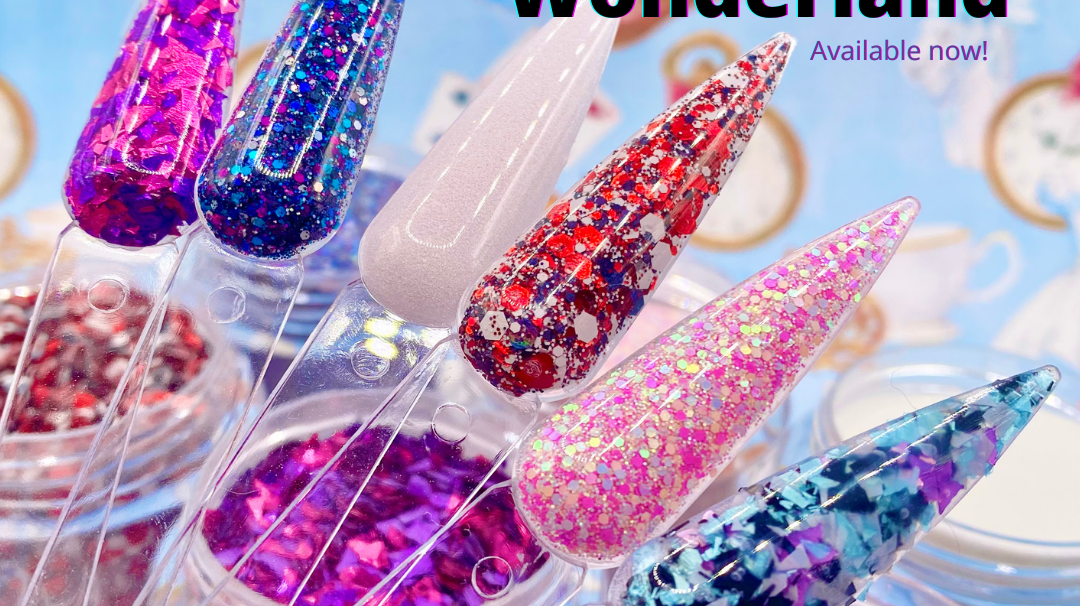 alice in wonderland dip nail powder colors