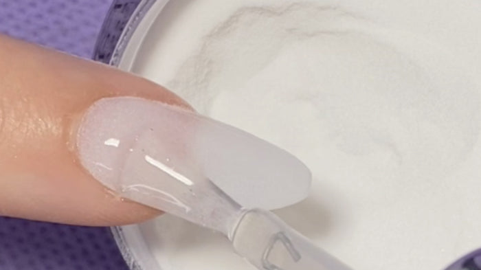 shiny and glossy acrylic nails