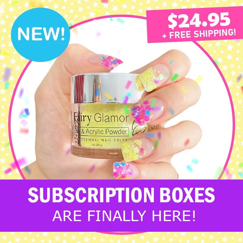 NEW dip nail powder subscription boxes are available now! Fairy Glamor