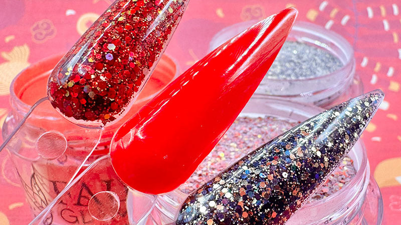 lunar new years dip nail colors