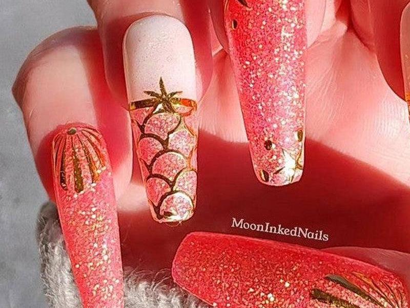 -Glitter-Dip-Nail-Powder-Coral Reef-Fairy-Glamor