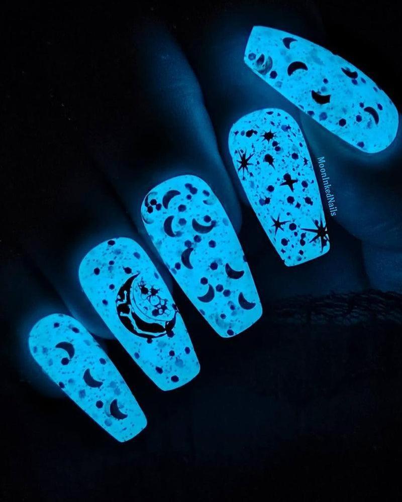 -Glow in the Dark-Dip-Nail-Powder-Lunar Eclipse-Fairy-Glamor