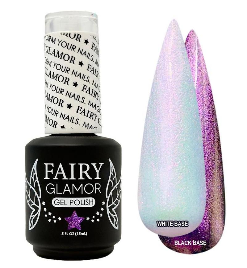 Raspberry Rose-Magic Holo-Hema-Free-Gel-Nail-Polish-Fairy-Glamor-2
