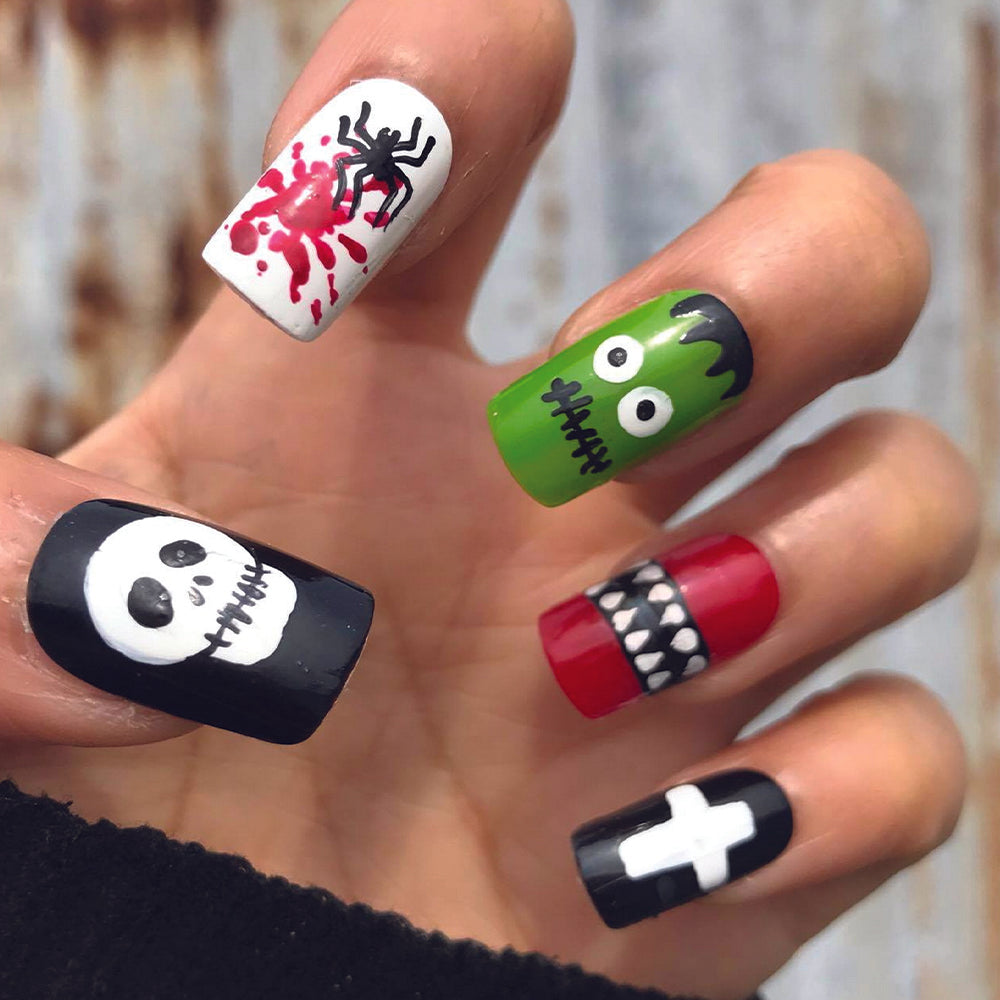 100 Halloween Acrylic and Dip Nail Designs and Inspiration for 2021