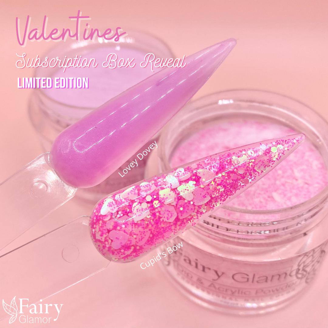 valentines dip nail powder sub box