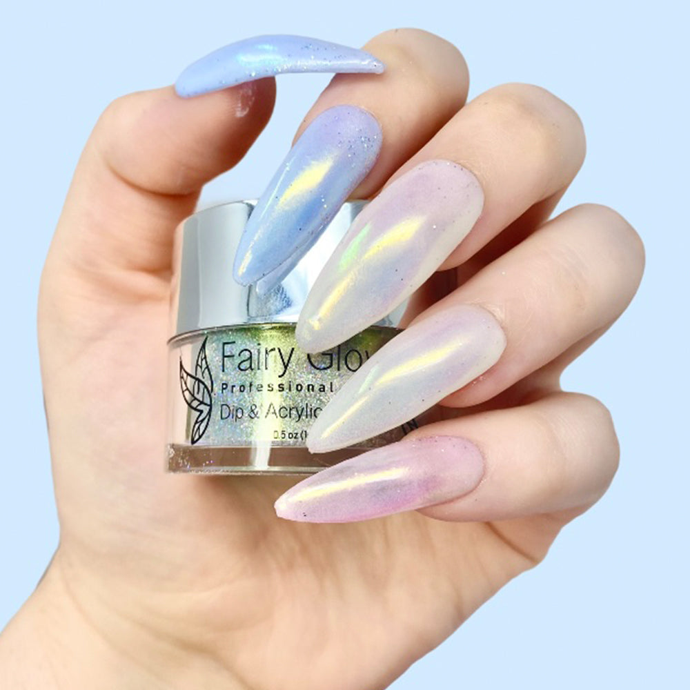 Mermaid Chrome Nail Powder - Purple Pearl Iridescent Nails Powder Aurora  Chrome
