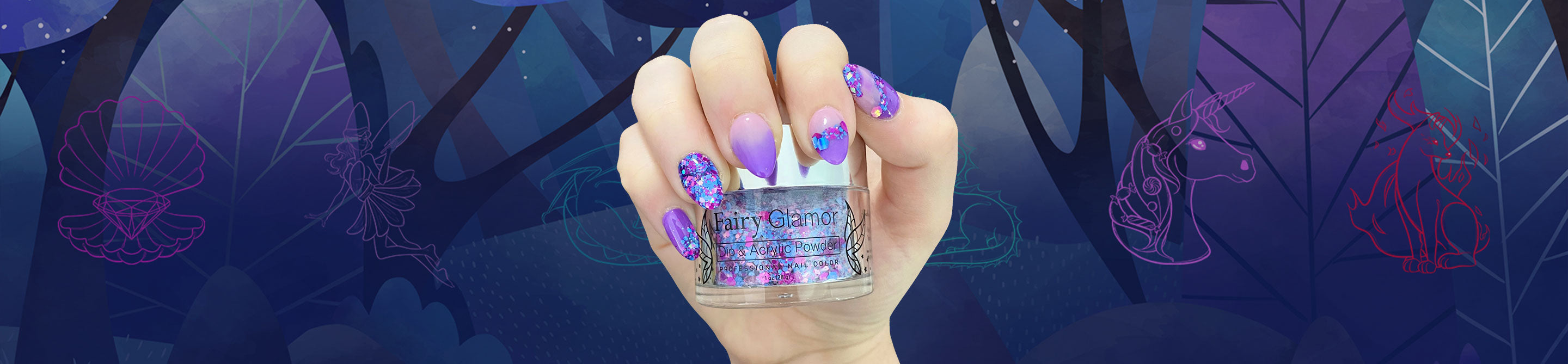 mythical creatures dip nail powder collection