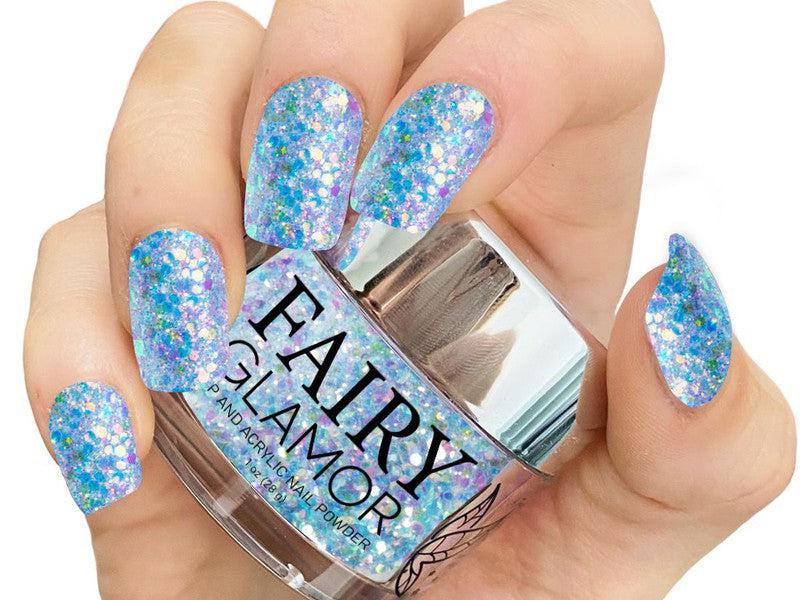 Blue-Glitter-Dip-Nail-Powder-Making Waves-Fairy-Glamor