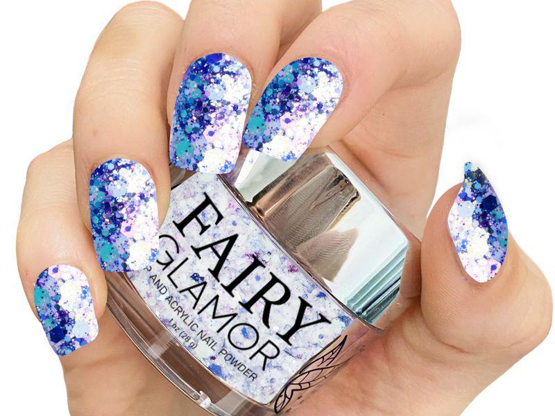 Blue-Glitter-Dip-Nail-Powder-Snow Queen-Fairy-Glamor