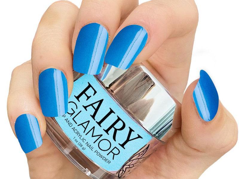 Blue-Glow in the Dark-Dip-Nail-Powder-Dimensional Diva-Fairy-Glamor