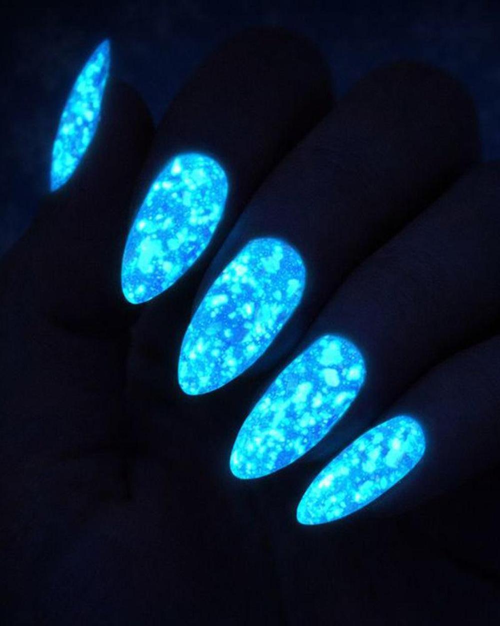 -Glow in the Dark-Dip-Nail-Powder-Glacial Gleam -Fairy-Glamor