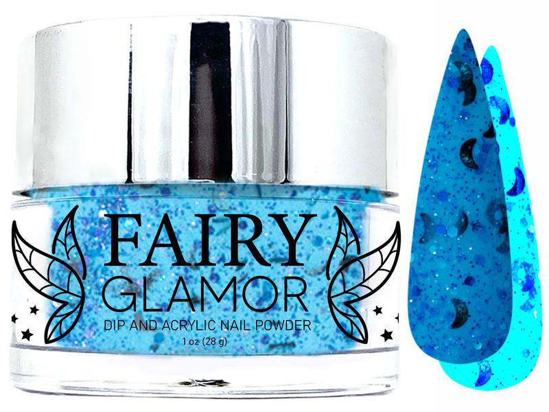 -Glow in the Dark-Dip-Nail-Powder-Lunar Eclipse-Fairy-Glamor