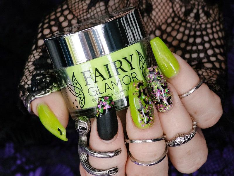 Green-Glow in the Dark-Dip-Nail-Powder-Magic Potion-Fairy-Glamor