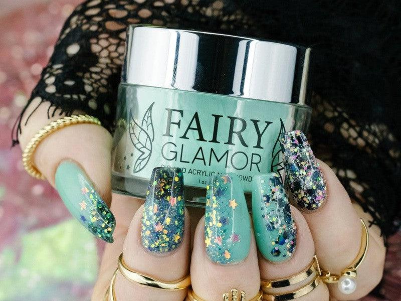 Green-Glow in the Dark-Dip-Nail-Powder-Synth Pop-Fairy-Glamor