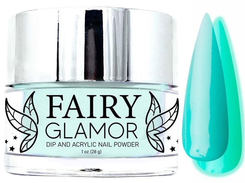 Green-Glow in the Dark-Dip-Nail-Powder-Synth Pop-Fairy-Glamor