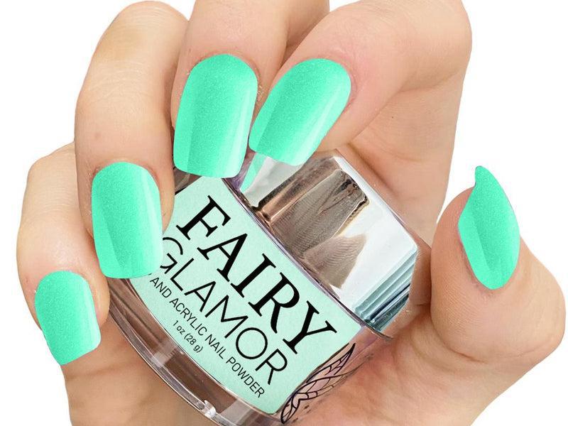 Green-Matte-Dip-Nail-Powder-Resting Beach Face-Fairy-Glamor