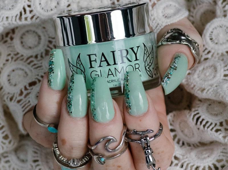 Green-Matte-Dip-Nail-Powder-Resting Beach Face-Fairy-Glamor