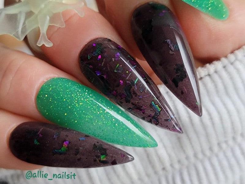 Green-Thermal (Color Changer)-Dip-Nail-Powder-Fab-boo-lous-Fairy-Glamor