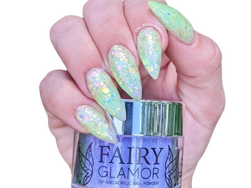 Green-Thermal (Color Changer)-Dip-Nail-Powder-Glitch-Fairy-Glamor