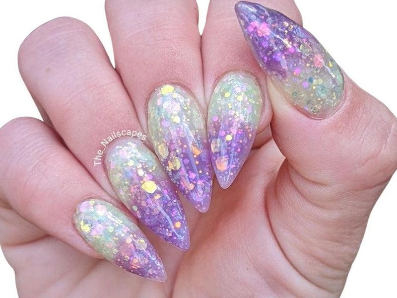 Green-Thermal (Color Changer)-Dip-Nail-Powder-Glitch-Fairy-Glamor