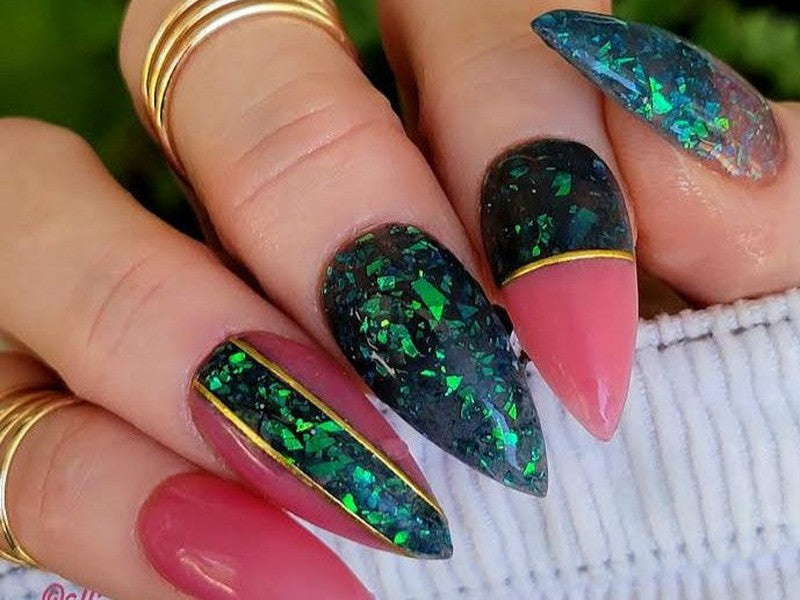 Green-Thermal (Color Changer)-Dip-Nail-Powder-Mermaid Scales-Fairy-Glamor