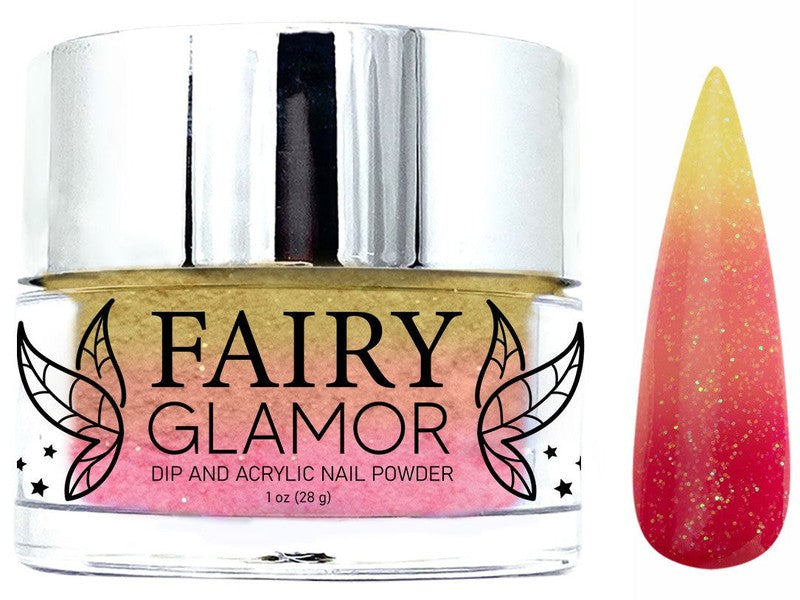 Orange-Thermal (Color Changer)-Dip-Nail-Powder-Sunset Valley-Fairy-Glamor