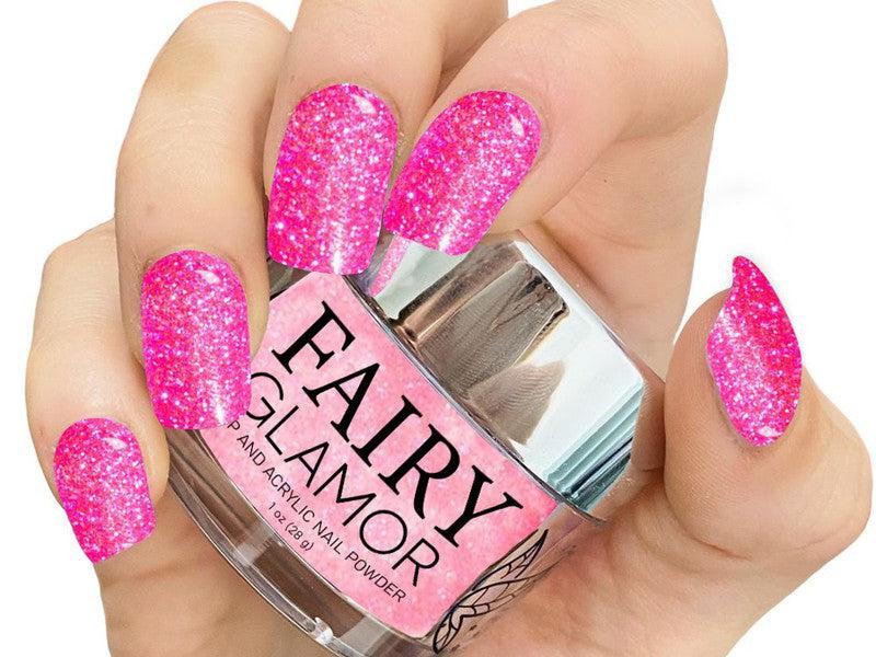 Pink-Glitter-Dip-Nail-Powder-Best Waifu-Fairy-Glamor