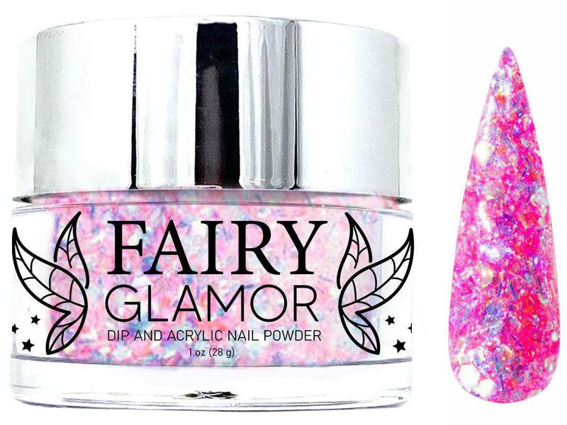 Pink-Glitter-Dip-Nail-Powder-Cat Café-Fairy-Glamor
