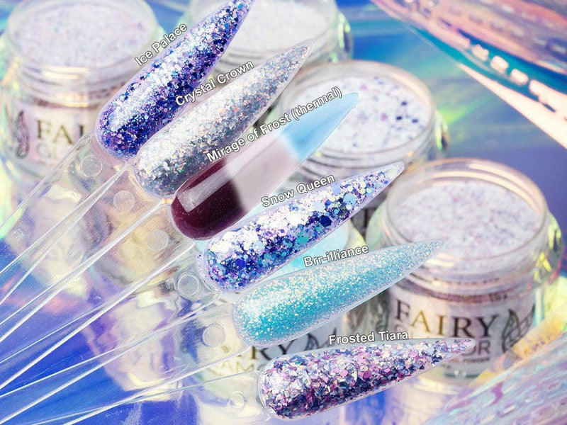 Pink-Glitter-Dip-Nail-Powder-Frosted Tiara-Fairy-Glamor