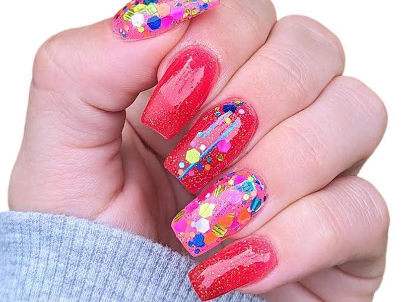 Pink-Glitter-Dip-Nail-Powder-Hula Girl-Fairy-Glamor