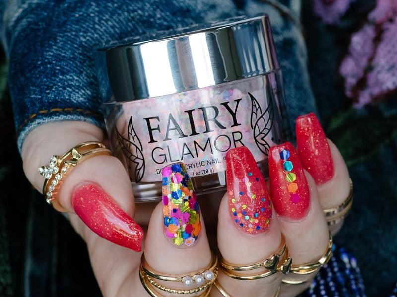 Pink-Glitter-Dip-Nail-Powder-Hula Girl-Fairy-Glamor