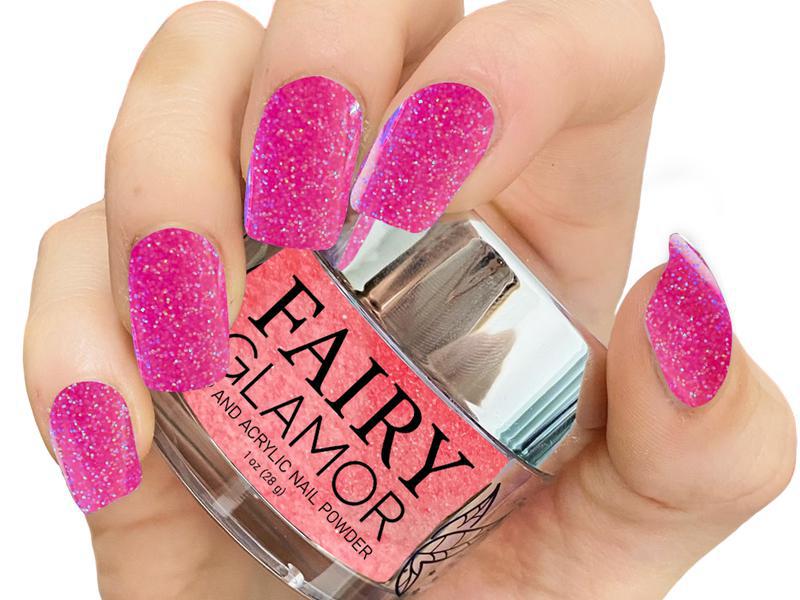 Pink-Glitter-Dip-Nail-Powder-Strawberry Soft Serve-Fairy-Glamor