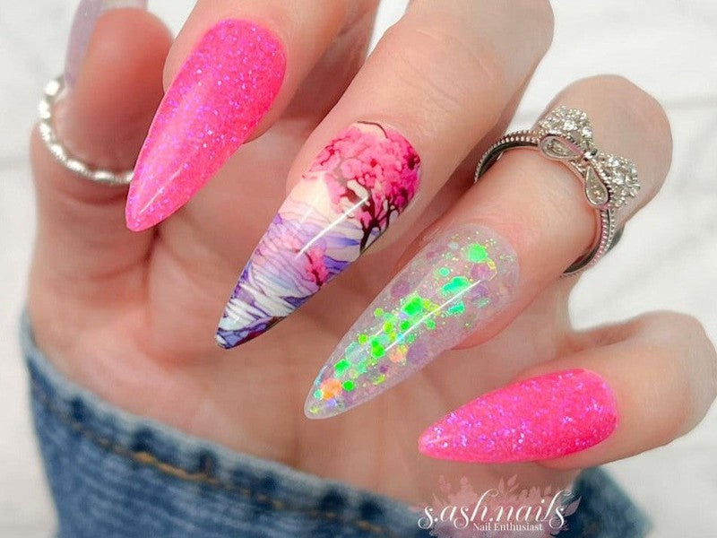 Pink-Glitter-Dip-Nail-Powder-The Ultimate Otaku-Fairy-Glamor