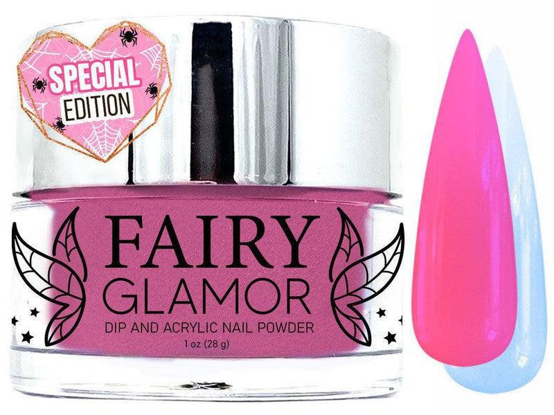 Pink-Glow in the Dark-Dip-Nail-Powder-Bow Down Witches-Fairy-Glamor