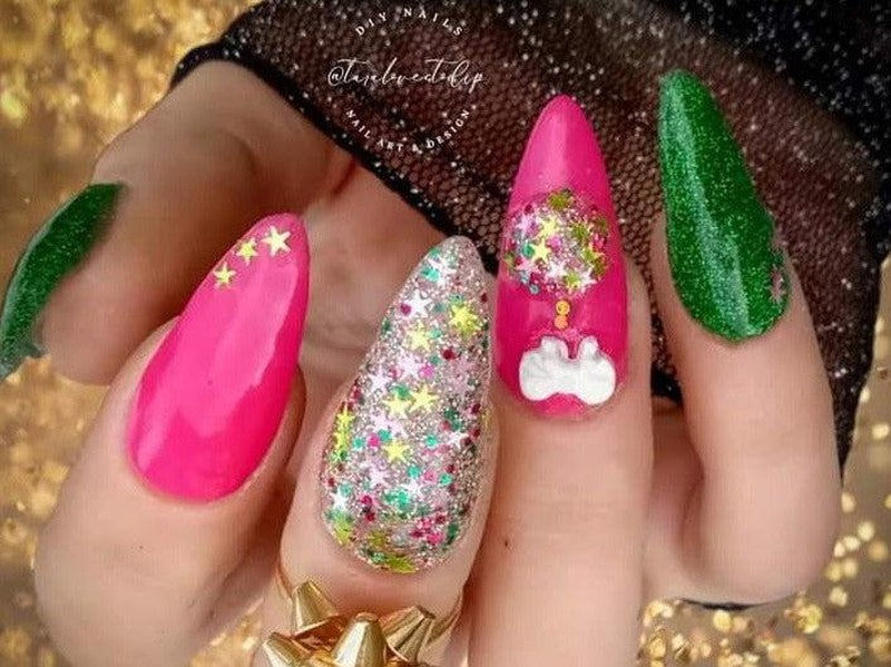 Pink-Matte-Dip-Nail-Powder-Bold and Bright-Fairy-Glamor