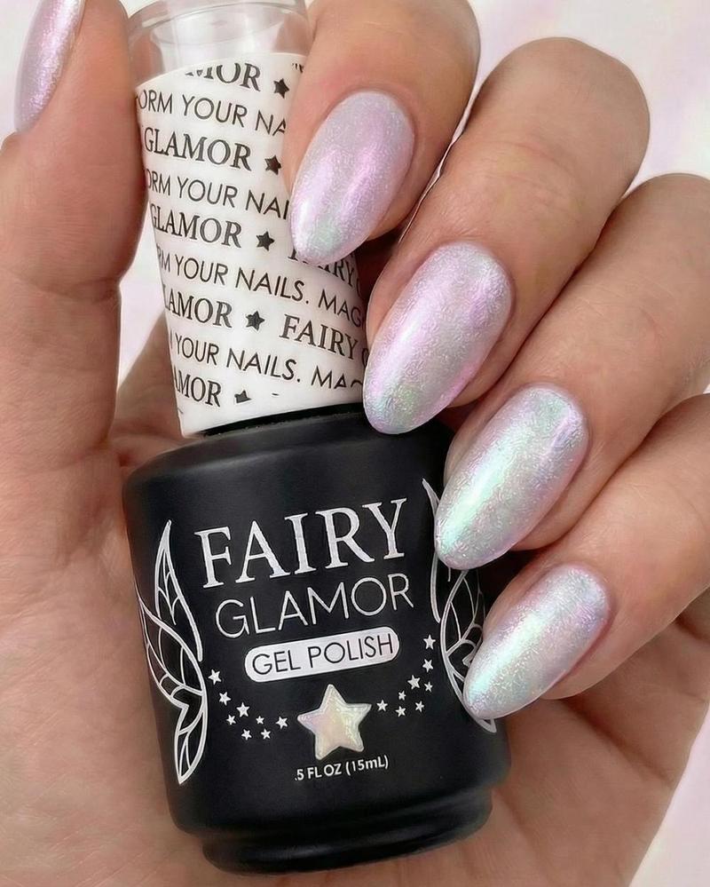 Raspberry Rose-Magic Holo-Hema-Free-Gel-Nail-Polish-Fairy-Glamor-1