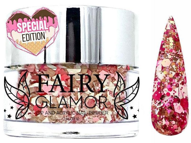 Red-Glitter-Dip-Nail-Powder-Cherry Chocolate Chip-Fairy-Glamor