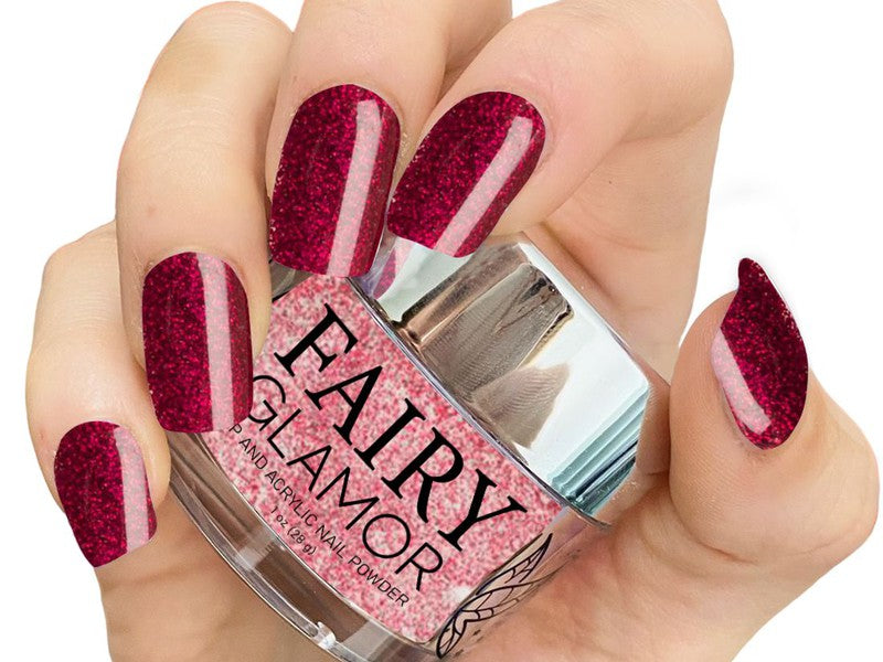 Red-Glitter-Dip-Nail-Powder-Diamond Rose-Fairy-Glamor