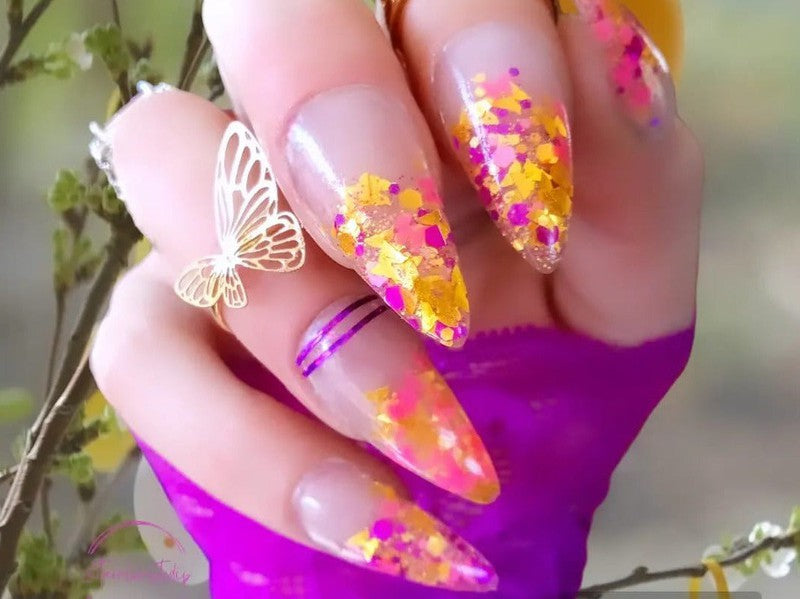 Yellow-Glitter-Dip-Nail-Powder-Social Butterfly-Fairy-Glamor