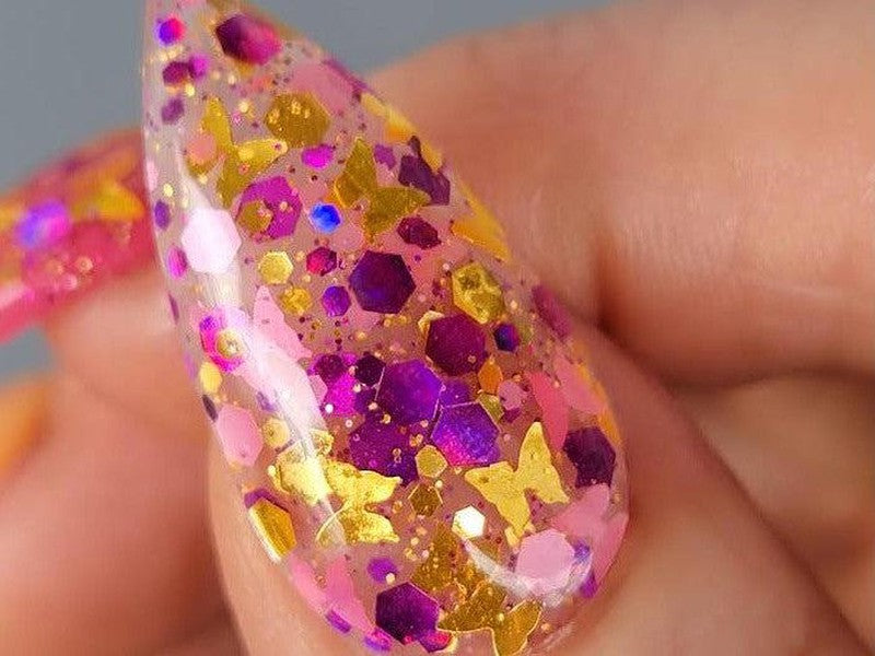 Yellow-Glitter-Dip-Nail-Powder-Social Butterfly-Fairy-Glamor