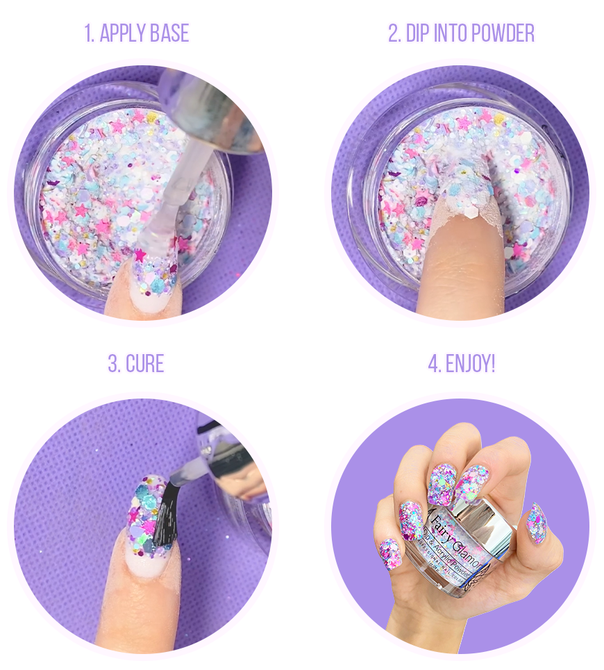 dip nail powder tutorial fairy glamor