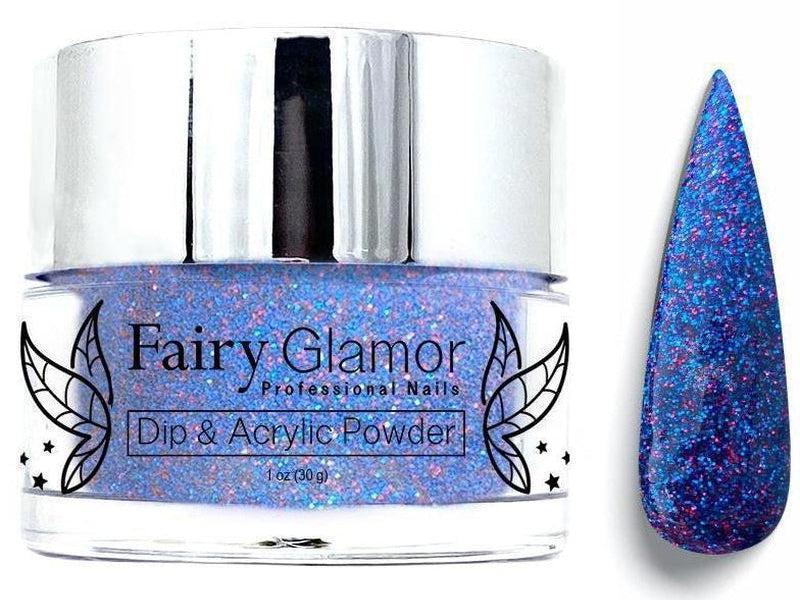Blue-Glitter-Dip-Nail-Powder-Blue-Wing Drake-Fairy-Glamor