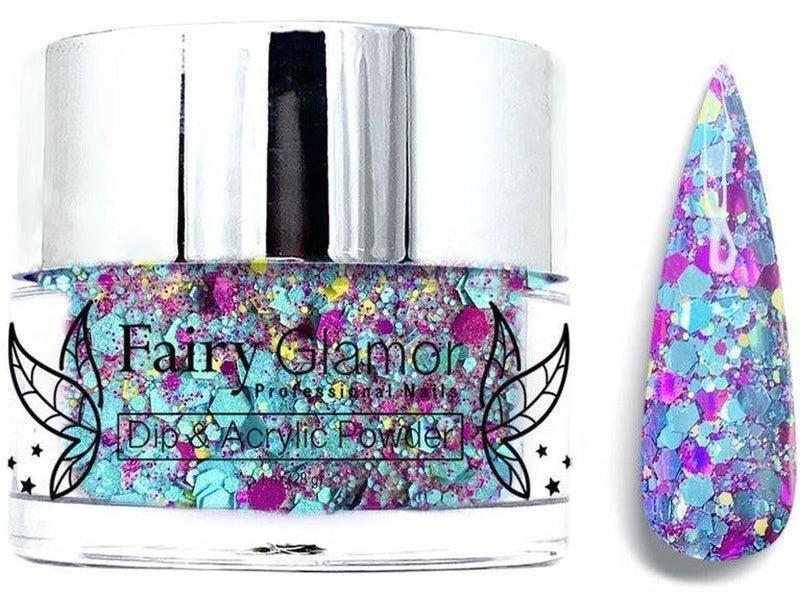 Blue-Glitter-Dip-Nail-Powder-K-pop Revolution-Fairy-Glamor