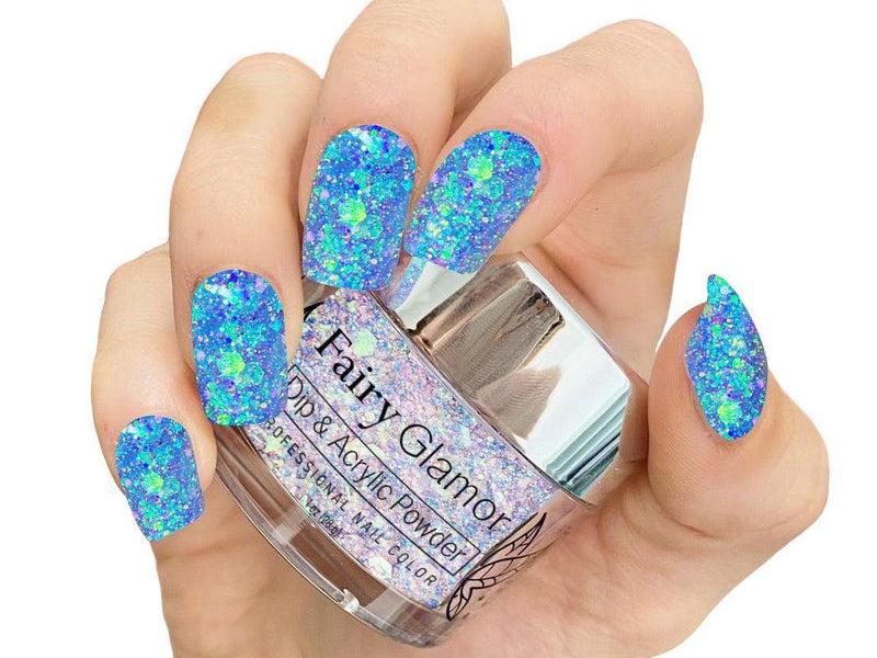 Blue-Glitter-Dip-Nail-Powder-Meteor Shower-Fairy-Glamor