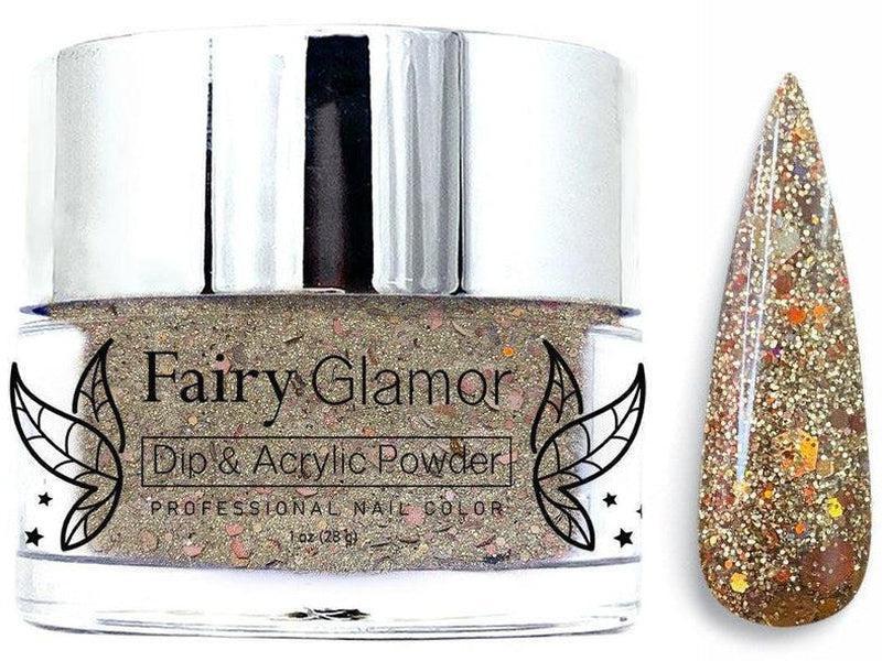Gold-Glitter-Dip-Nail-Powder-Pumpkin Spice Latte-Fairy-Glamor