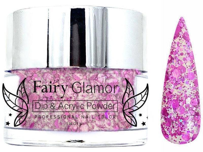 Pink-Glitter-Dip-Nail-Powder-Rhubarb Pudding-Fairy-Glamor