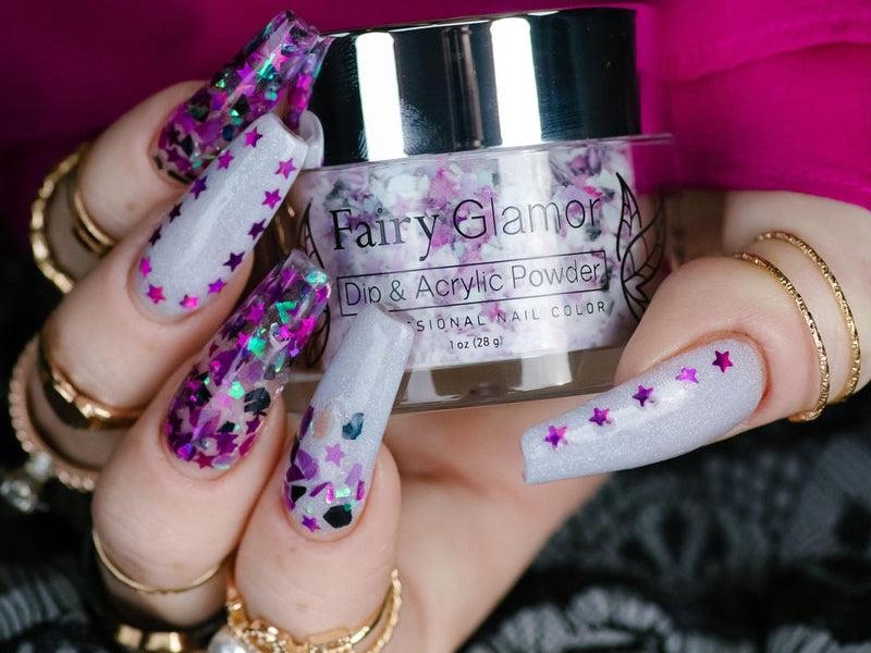 Purple-Glitter-Dip-Nail-Powder-Celestial Planet-Fairy-Glamor