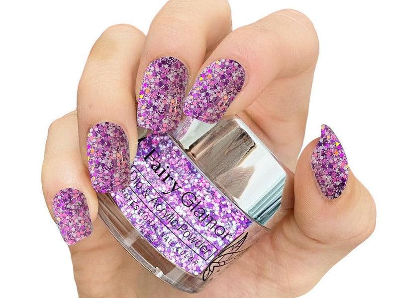 Purple-Glitter-Dip-Nail-Powder-Date Night-Fairy-Glamor