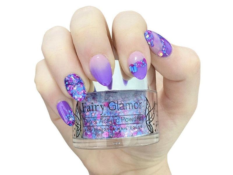 Purple-Glitter-Dip-Nail-Powder-Jeweled Mermaid-Fairy-Glamor
