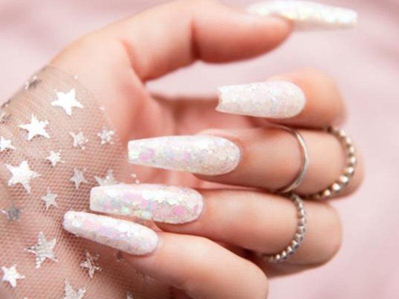 White-Glitter-Dip-Nail-Powder-Spider Silk-Fairy-Glamor